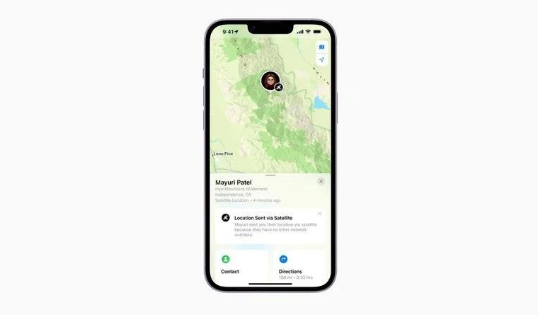 兖州苹果14维修分享iPhone14系列中 FindMy功能通过卫星分享位置方法教程 